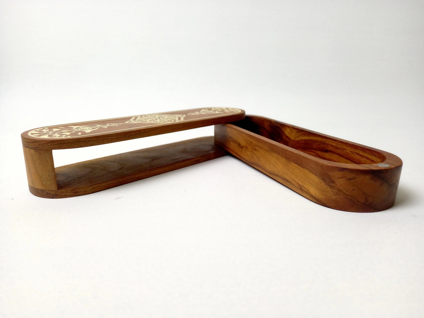 Close-up teak wood grain texture