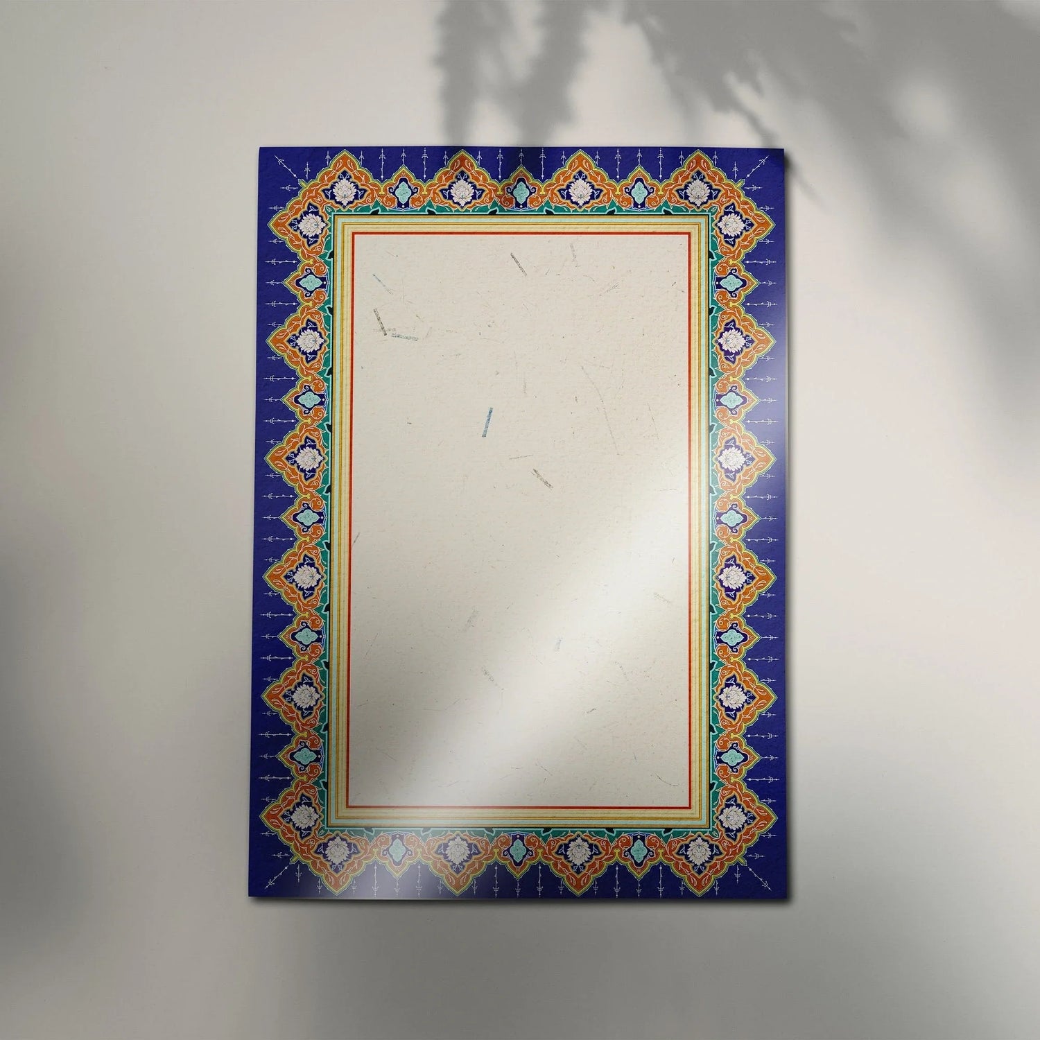 ornamented glossy calligraphy paper A3 front view