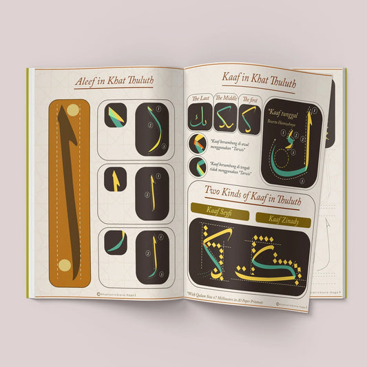 cover of Thuluth calligraphy guidebook for Arabic script learning