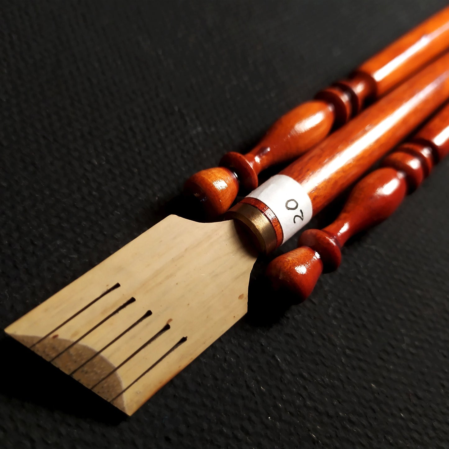 close up large nib edge bamboo qalam pen