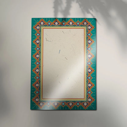 ornamented glossy calligraphy paper A3 front view