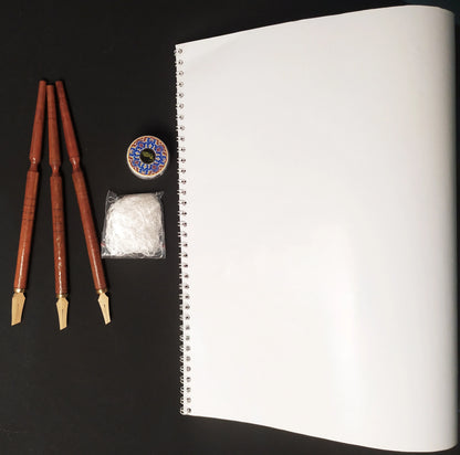 ink well with silk likka thread inside for ink regulation