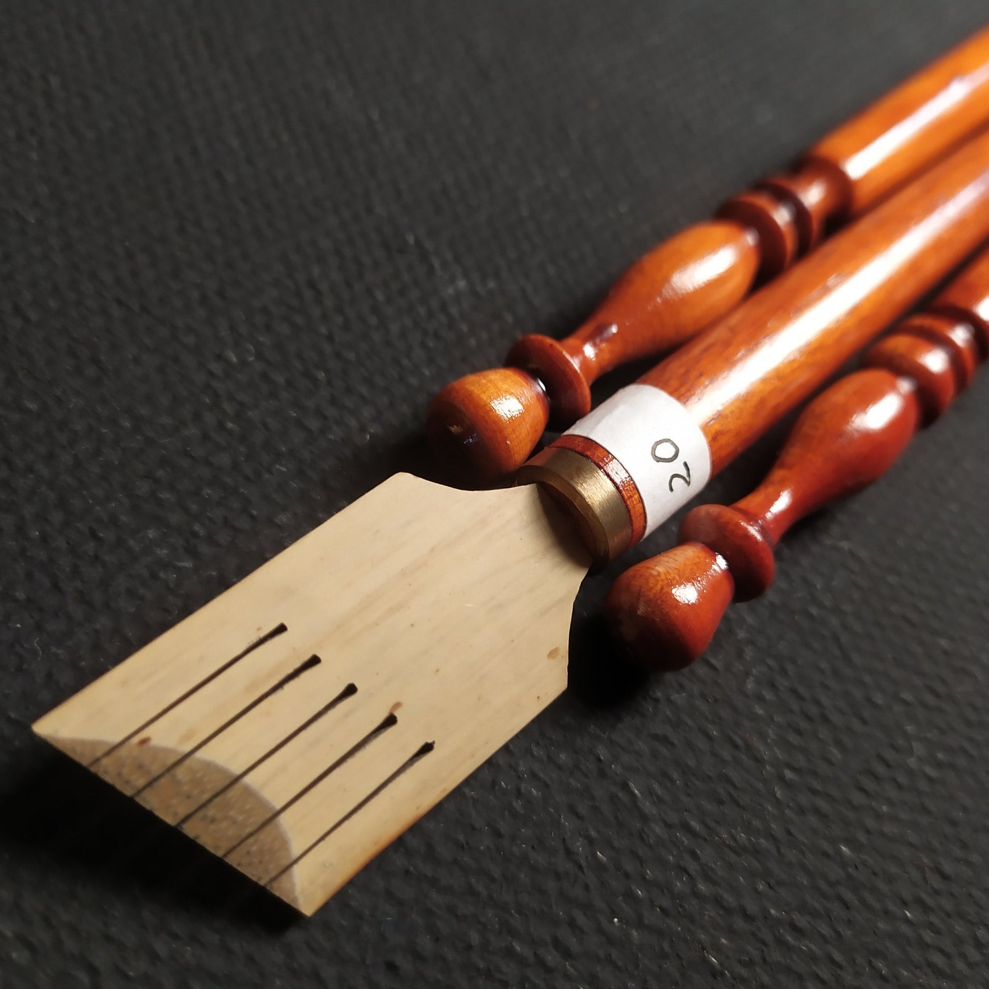 close view bamboo pen nib tip