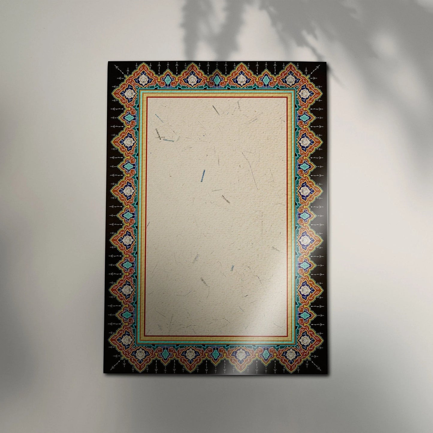 wedding invitation mockup on ornamented glossy paper