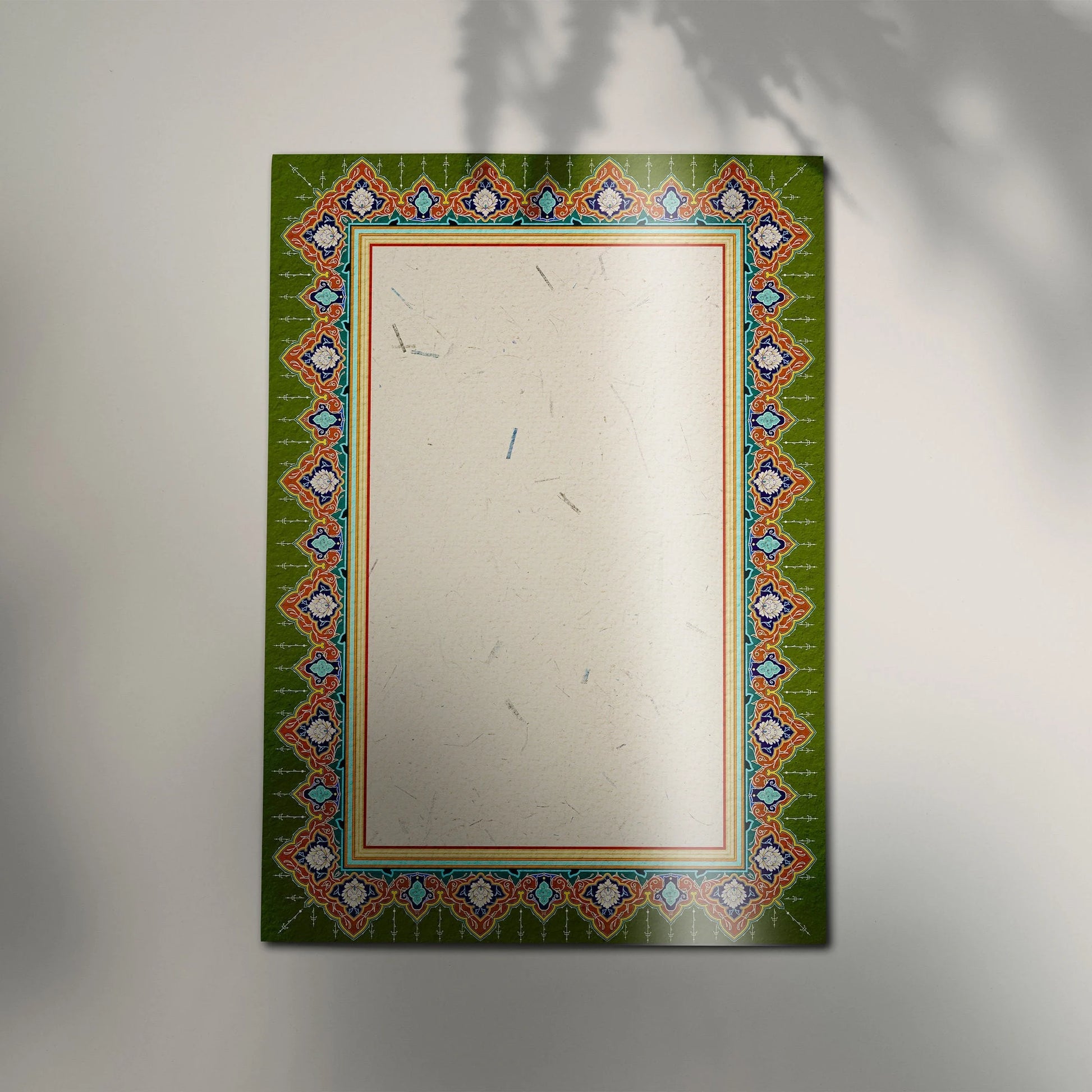 ornamented border design detail glossy sheet