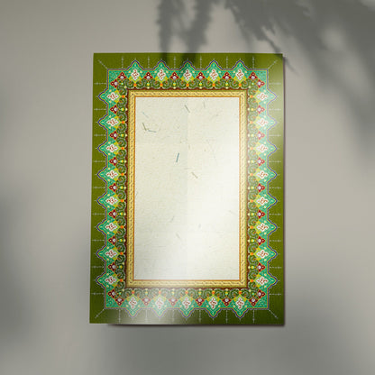 Glossy ornament calligraphy paper A3 front view