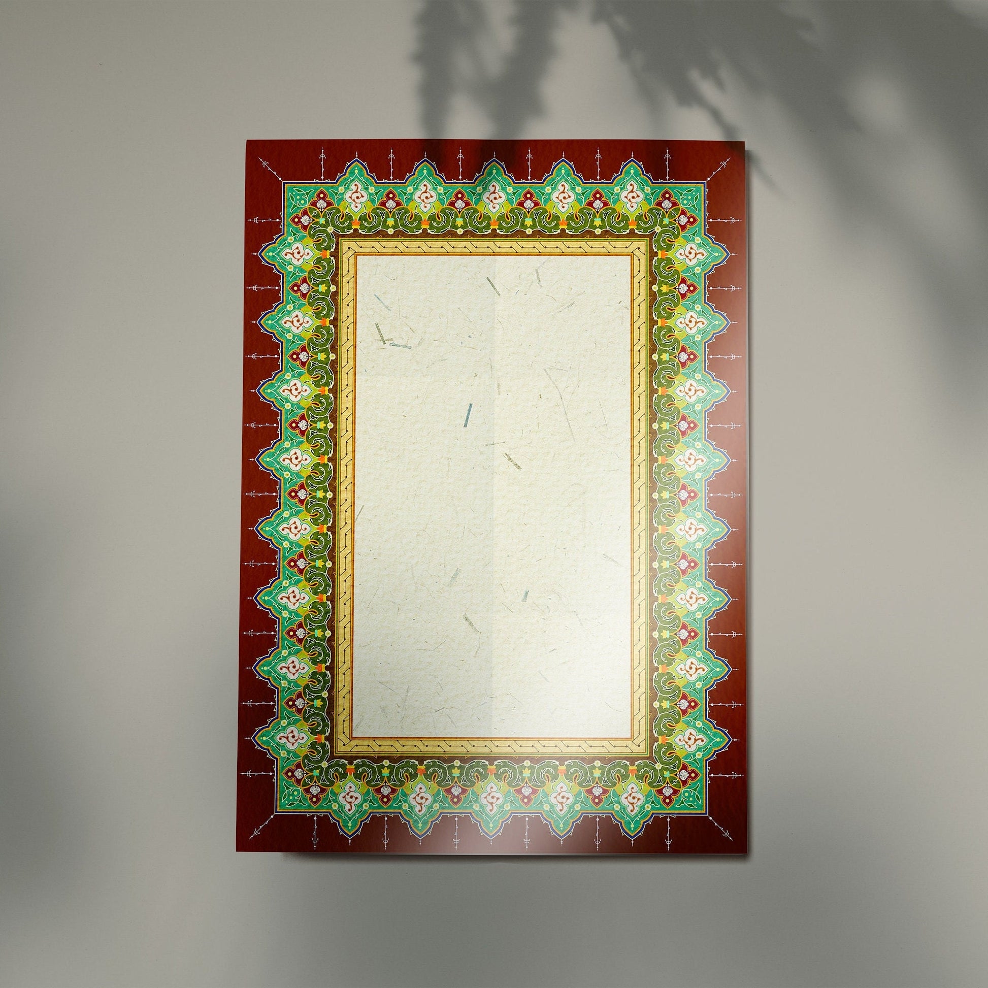 Glossy calligraphy paper A3 side angle showing stack