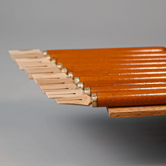 Bamboo reed qalam pen overview showing full length