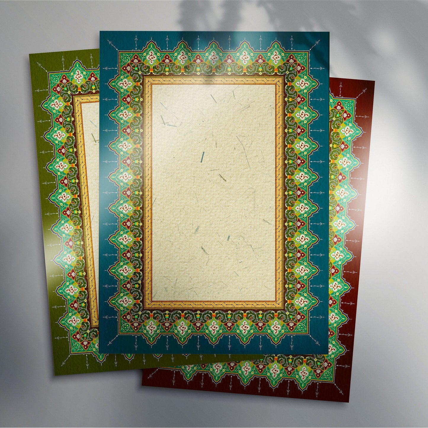 Close-up of glossy coated surface for calligraphy