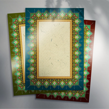 Close-up of glossy coated surface for calligraphy